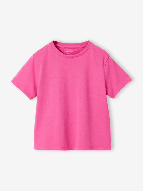 Lot de 3 tee-shirts fille unis ecru+rose pâle - vertbaudet enfant 