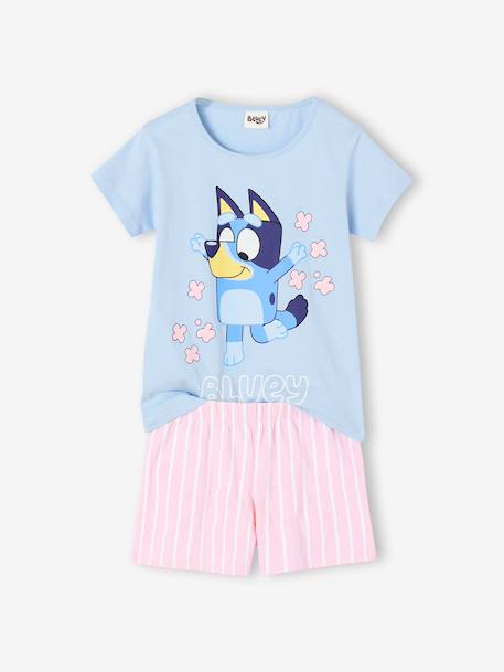Girls' Bluey cotton pyjama shorts striped pink - vertbaudet enfant 