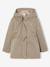Girl's 3-in-1 parka and floral print windcheater khaki - vertbaudet enfant 