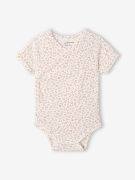 Pack of 3 short-sleeved girl's bodysuits rose - vertbaudet enfant 