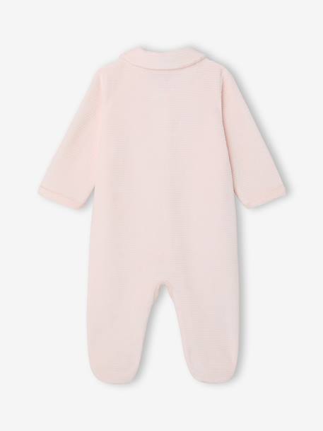 Lot de 2 pyjamas bébé en velours naissance beige+rose - vertbaudet enfant 