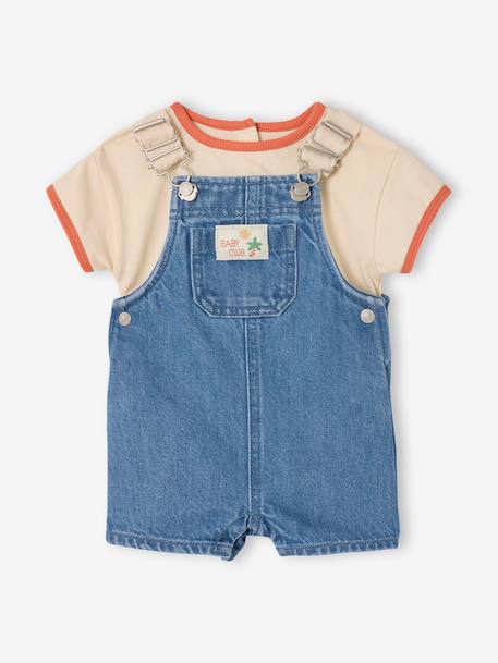 Set T-shirt dungaree for babies stone - vertbaudet enfant 