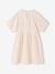Girl's embroidered gauze dress, knee-length sandy beige - vertbaudet enfant 
