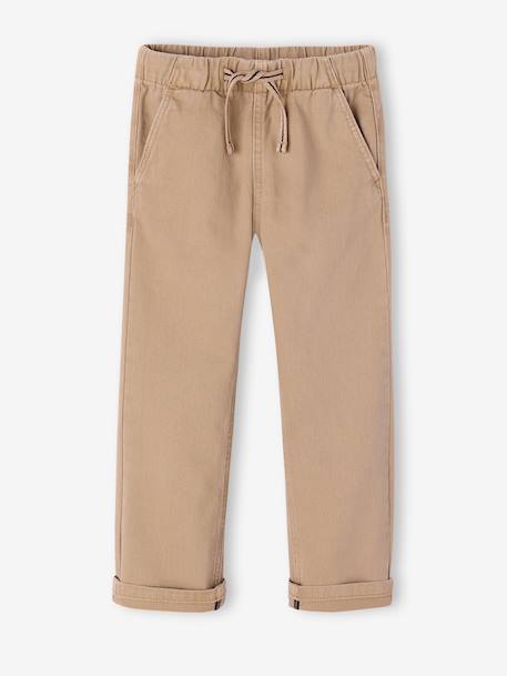 Pantalon garçon  fluide facile à enfiler garçon beige+bleu moyen+bleu nuit+terracotta - vertbaudet enfant 