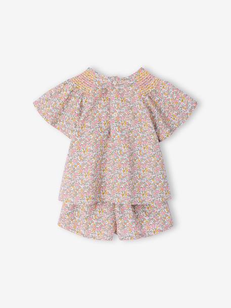 Girl's set blouse + short multicoloured - vertbaudet enfant 