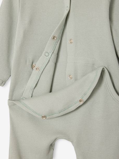 Pack of 2 sleepsuits with back opening sage green - vertbaudet enfant 