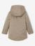 Girl's 3-in-1 parka and floral print windcheater khaki - vertbaudet enfant 