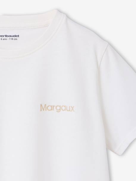 Lot de 3 tee-shirts fille unis ecru+rose pâle - vertbaudet enfant 