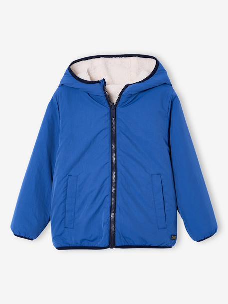 Reversible sherpa jacket royal blue - vertbaudet enfant 