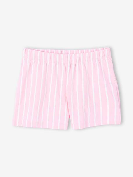 Girls' Bluey cotton pyjama shorts striped pink - vertbaudet enfant 