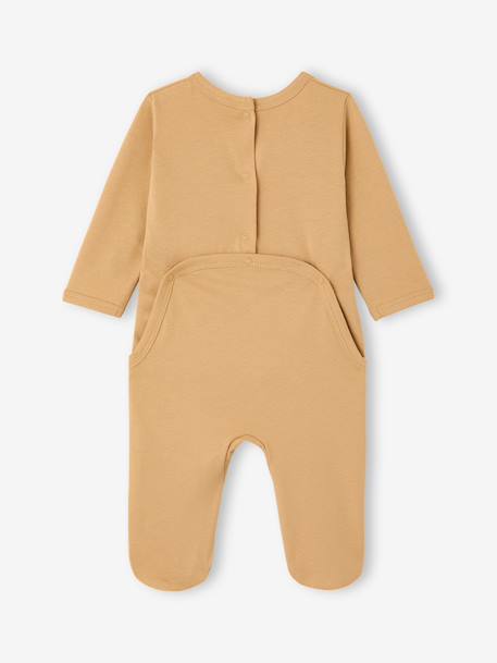 Sleepsuit for newborn boys with opening beige - vertbaudet enfant 