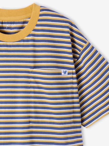 Boy's short-sleeved T-shirt striped blue - vertbaudet enfant 