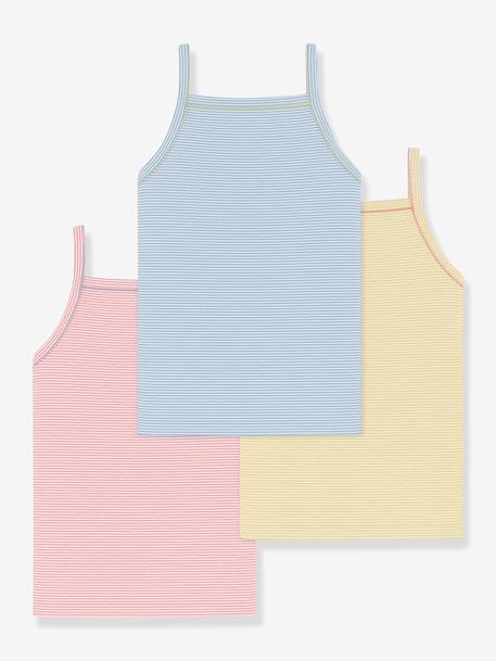 Lot de 3 débardeurs bretelles Petit Bateau blanc - vertbaudet enfant 