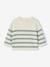 Striped knitted baby jumper caramel+navy blue+sage green - vertbaudet enfant 