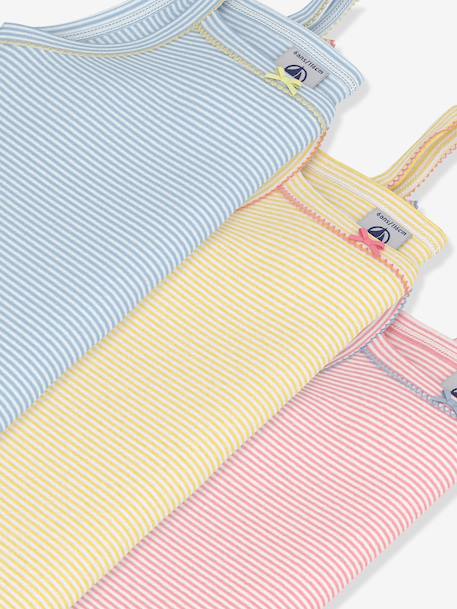 Pack of 3 Petit Bateau tank tops with straps white - vertbaudet enfant 