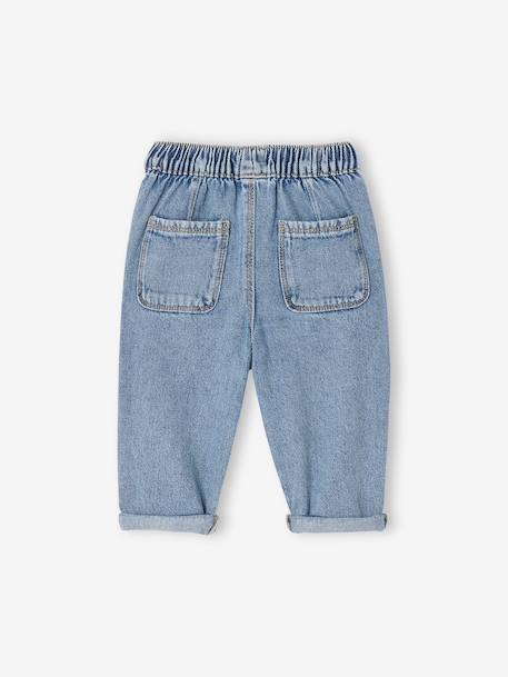 Jeans with Elasticated Waistband, for Babies brut denim+double stone+stone - vertbaudet enfant 