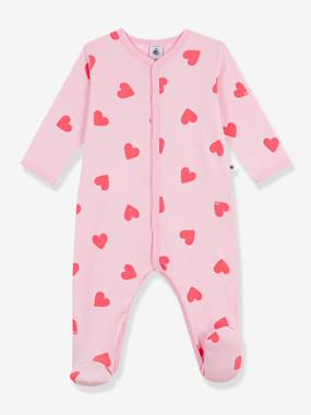 -Baby sleepsuit with heart print 
