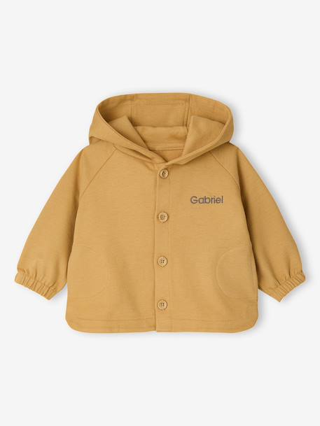 Customisable hooded cardigan for babies yellow - vertbaudet enfant 
