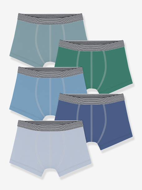 Pack of 5 plain boxers Petit Bateau white - vertbaudet enfant 