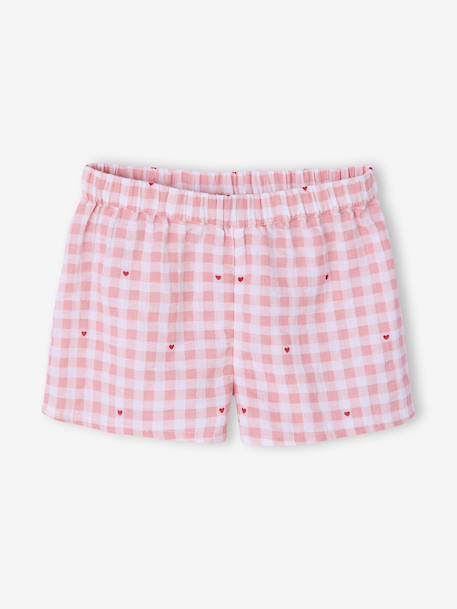 Girls' organic cotton 2-piece pyjamas rosy - vertbaudet enfant 