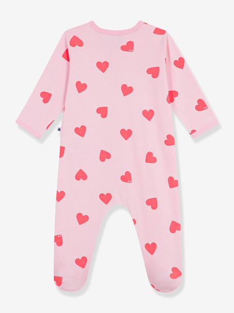 Baby sleepsuit with heart print rose - vertbaudet enfant 