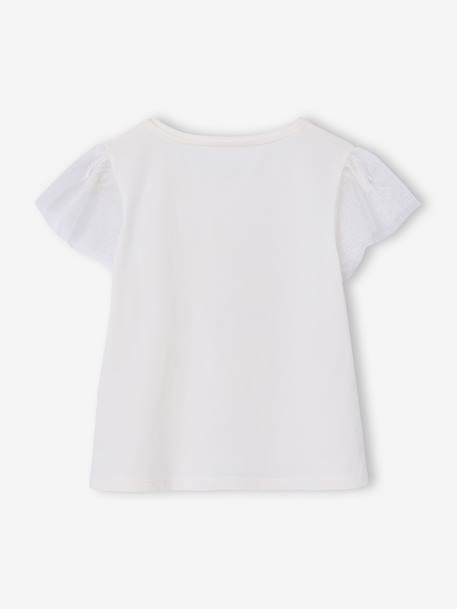Short-sleeved floral t-shirt white - vertbaudet enfant 