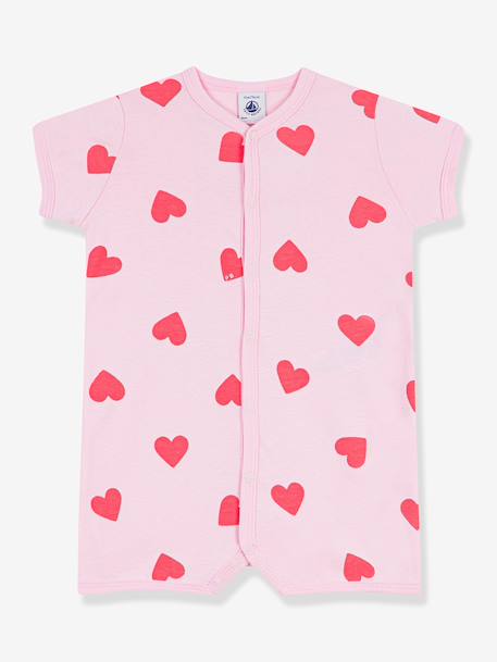 Baby playsuit with heart print rose - vertbaudet enfant 