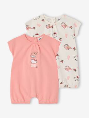 -Lot 2 bodies combinaison Hello Kitty cerises