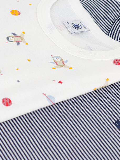 Pack of 2 PETIT BATEAU cotton pyjama shorts white - vertbaudet enfant 