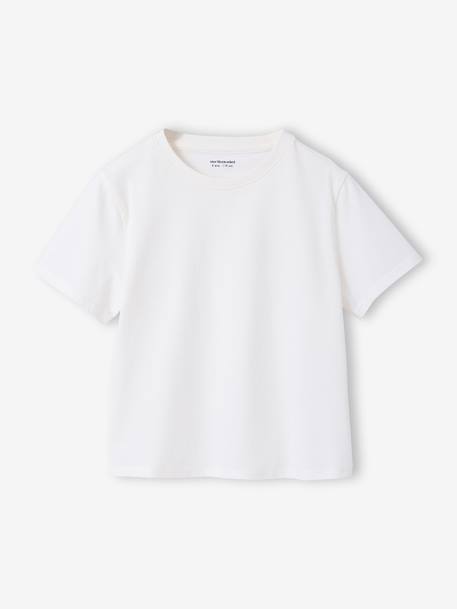Lot de 3 tee-shirts fille unis ecru+rose pâle - vertbaudet enfant 
