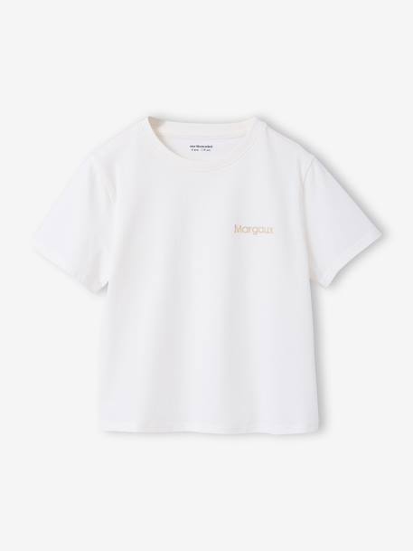 Lot de 3 tee-shirts fille unis ecru+rose pâle - vertbaudet enfant 