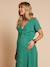 Long shirt-dress for maternity nursing clothes emerald green - vertbaudet enfant 