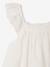 Flared dress in cotton embroidery white - vertbaudet enfant 