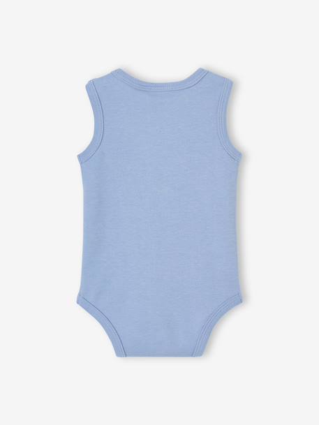 Pack of 2 sleeveless baby boy bodysuits denim blue - vertbaudet enfant 