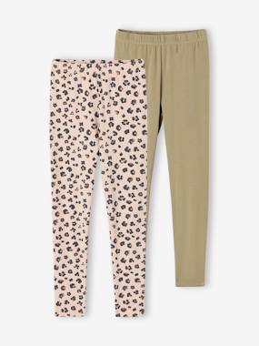 Girls-Pack of 2 Basics Leggings for Girls