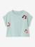 T-Shirt with Sequinned Motif, for Girls aqua green+ecru+lilac - vertbaudet enfant 