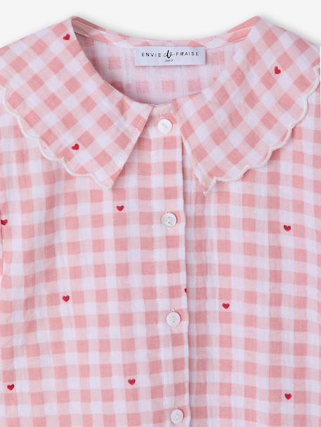 Girls' organic cotton 2-piece pyjamas rosy - vertbaudet enfant 