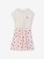 2-in-1 effect dress for girls ecru+navy blue+printed white+vanilla - vertbaudet enfant 