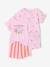 Pack of 2 girls' short-sleeved pyjamas rose - vertbaudet enfant 