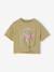 Short Sleeve T-Shirt for Girls ecru+khaki - vertbaudet enfant 