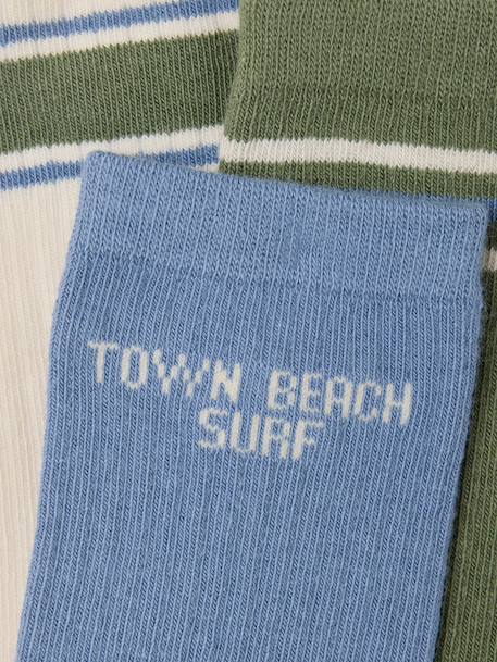 Pack of 3 boys' socks grey blue - vertbaudet enfant 