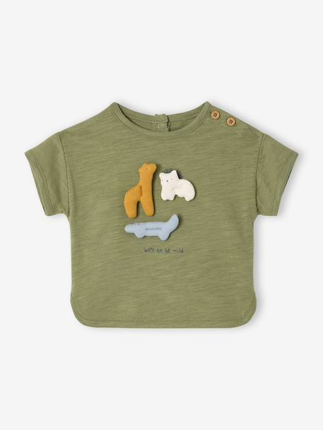 Ensemble 2 pièces coton garçon kaki - vertbaudet enfant 