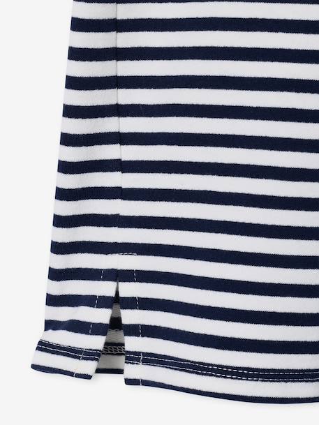 Girls' dress in lightweight fleece green+marl grey+sage green+striped blue - vertbaudet enfant 