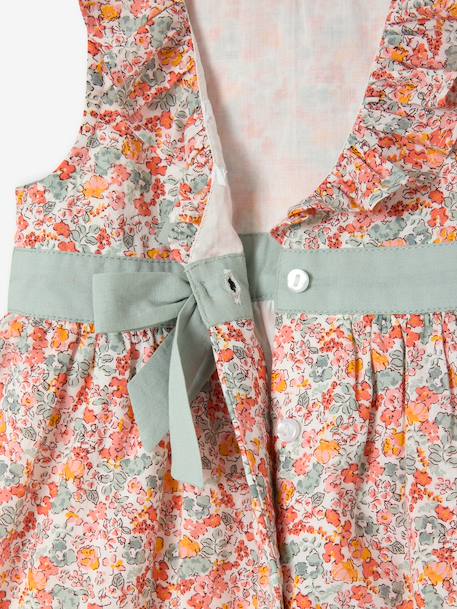 Baby girl's dress with bow and back opening multicoloured - vertbaudet enfant 
