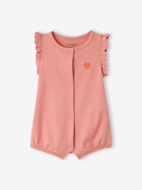 Lot 2 combishort bébé fille coton bio écru - vertbaudet enfant 