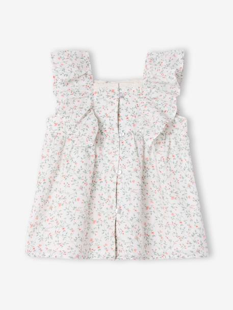 Baby dress with frill print printed white - vertbaudet enfant 