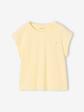 -Tee-shirt fille uni fantaisie manches courtes personnalisable
