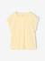 Tee-shirt fille uni fantaisie manches courtes personnalisable écru+jaune pâle+rose bonbon+vert d'eau - vertbaudet enfant 