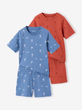 -Lot 2 pyjama short garçon