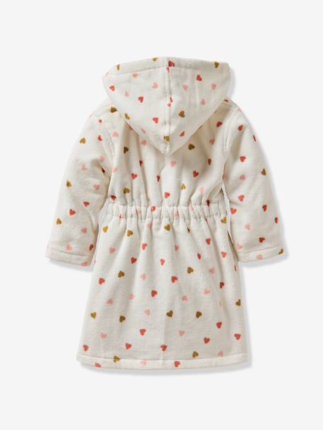 COEUR baby bathrobe, with recycled cotton printed white - vertbaudet enfant 